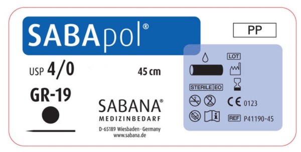 POLYPROPYLENE neabsorbējošs diegs ar adatu